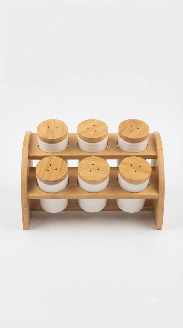 Elegant Ceramic Salt & Pepper Shaker Set-16741-50 — White