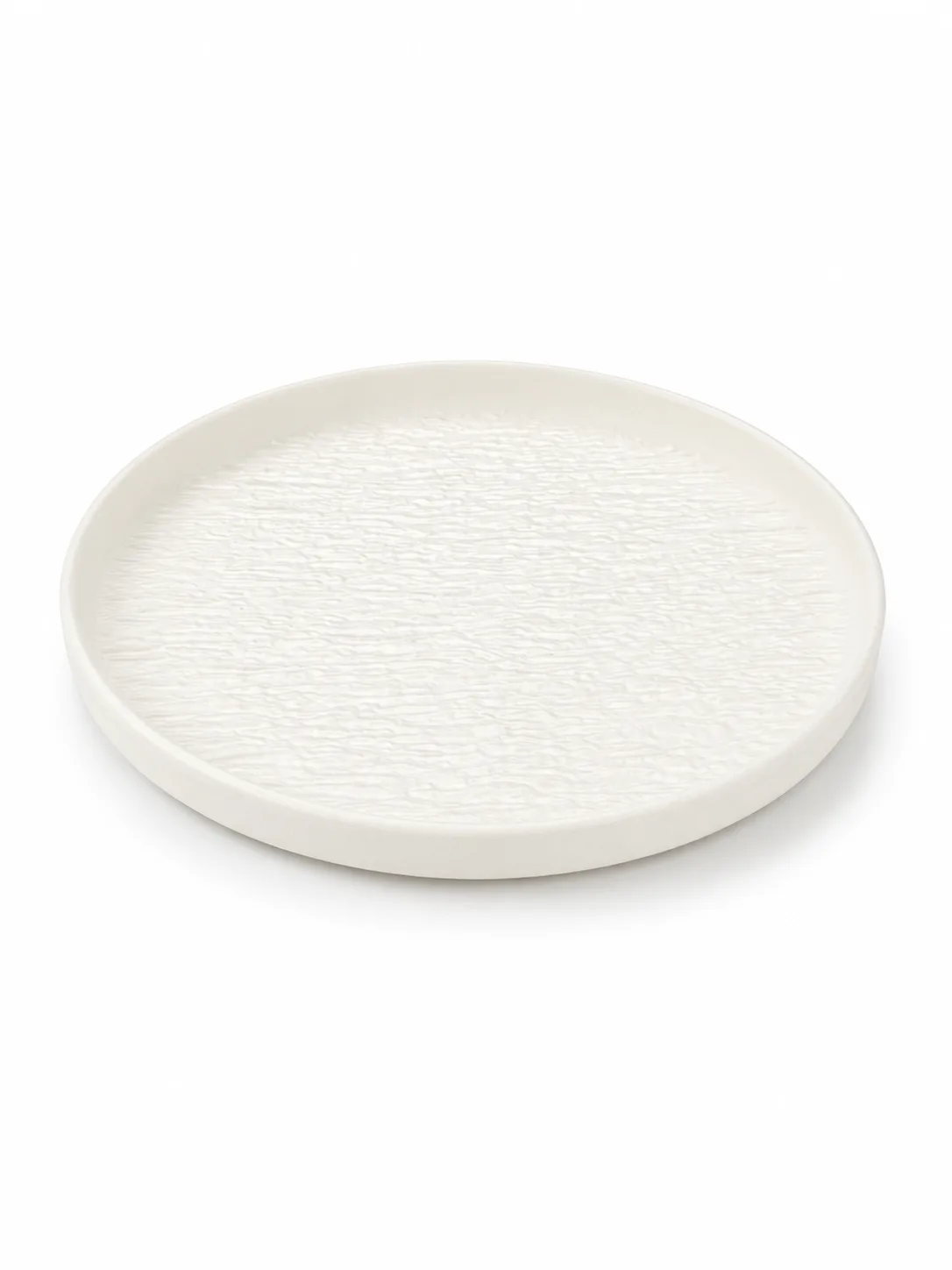 Elegant Ceramic Big Plate For Serving Snacks, Desserts & More._BGZ-079B — White