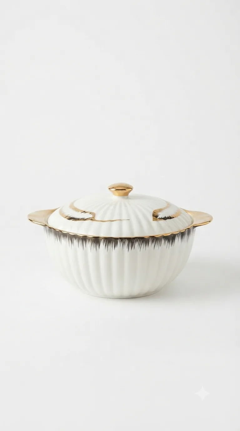 Premium Ceramic Dish For Stylish Everyday Serving-QA2543-(Medium) — White · Medium