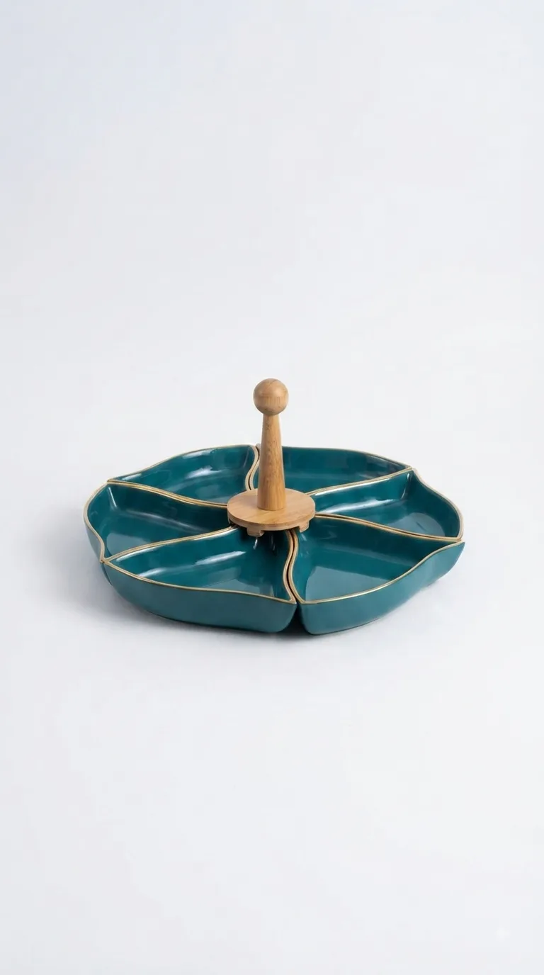 The Sovereign Porcelain & Bamboo Nuts Serving Platter-16741-113 — White