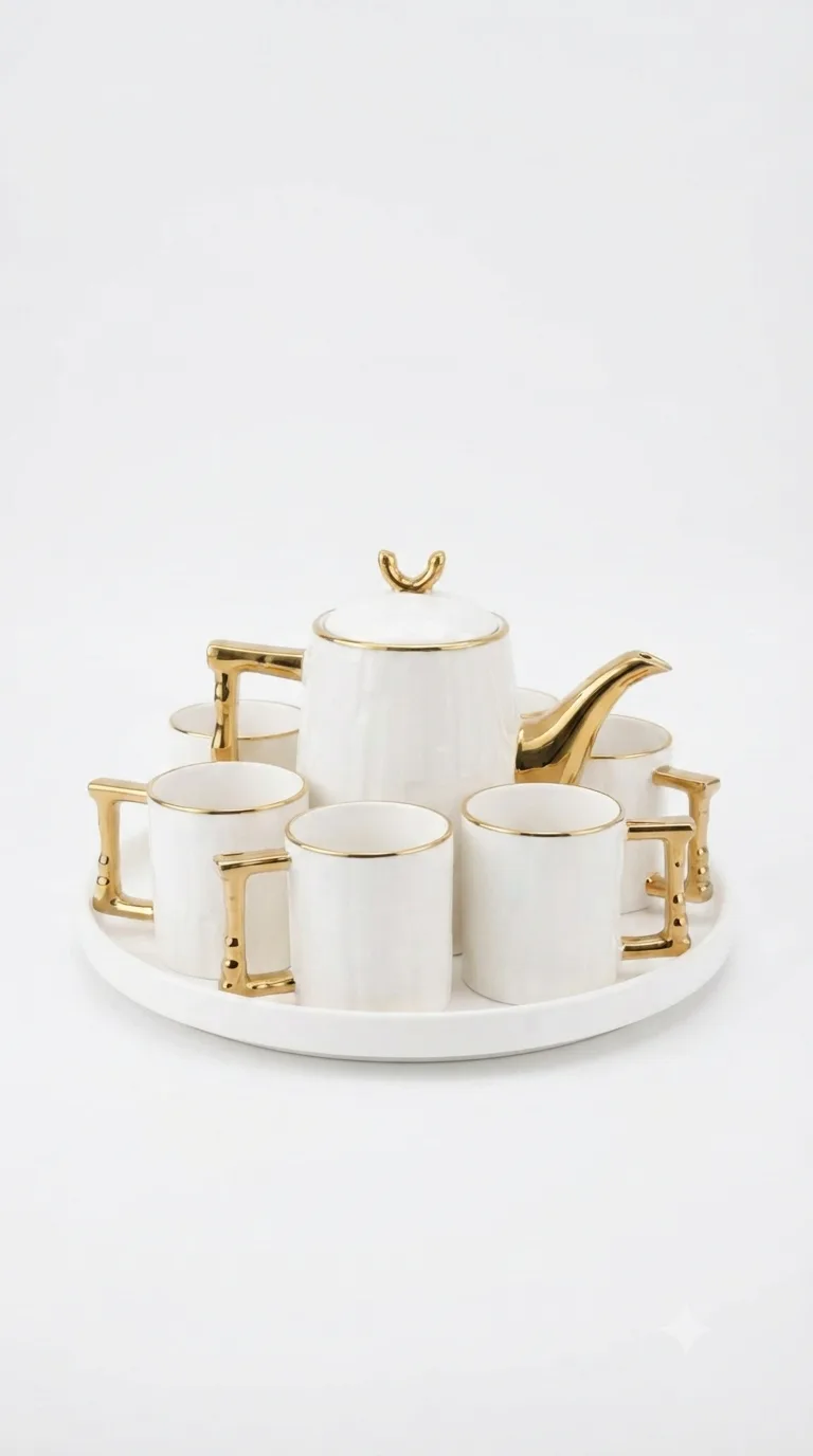 Vintage Elegance Classic Tea & Coffee Set-16187-15(White) — white
