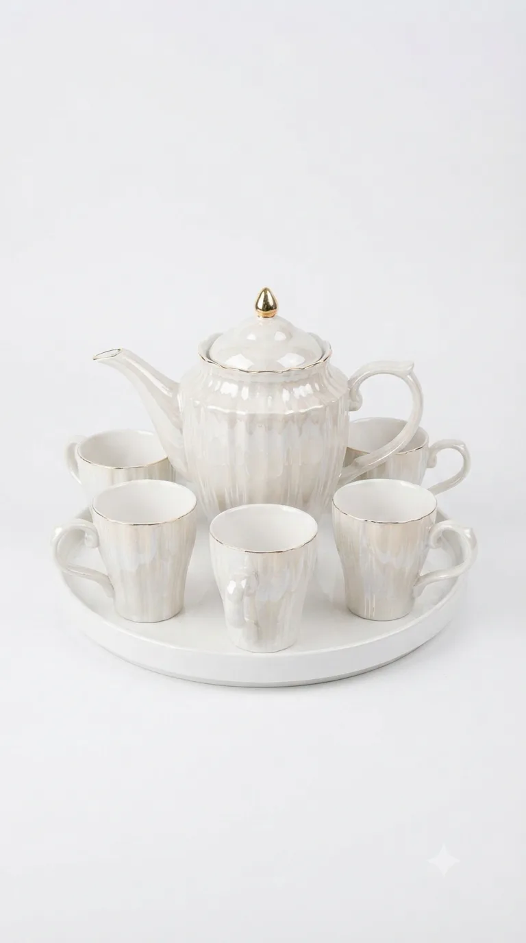 Vintage Elegance Classic Tea & Coffee Set-16187-24 — white
