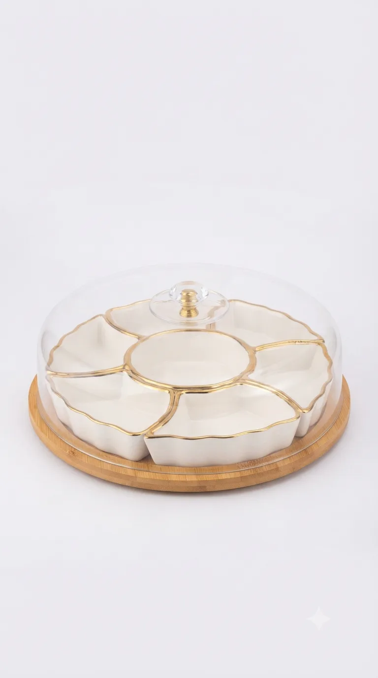 Premium Decorative Dining & Serving Tray-16741-84 — White