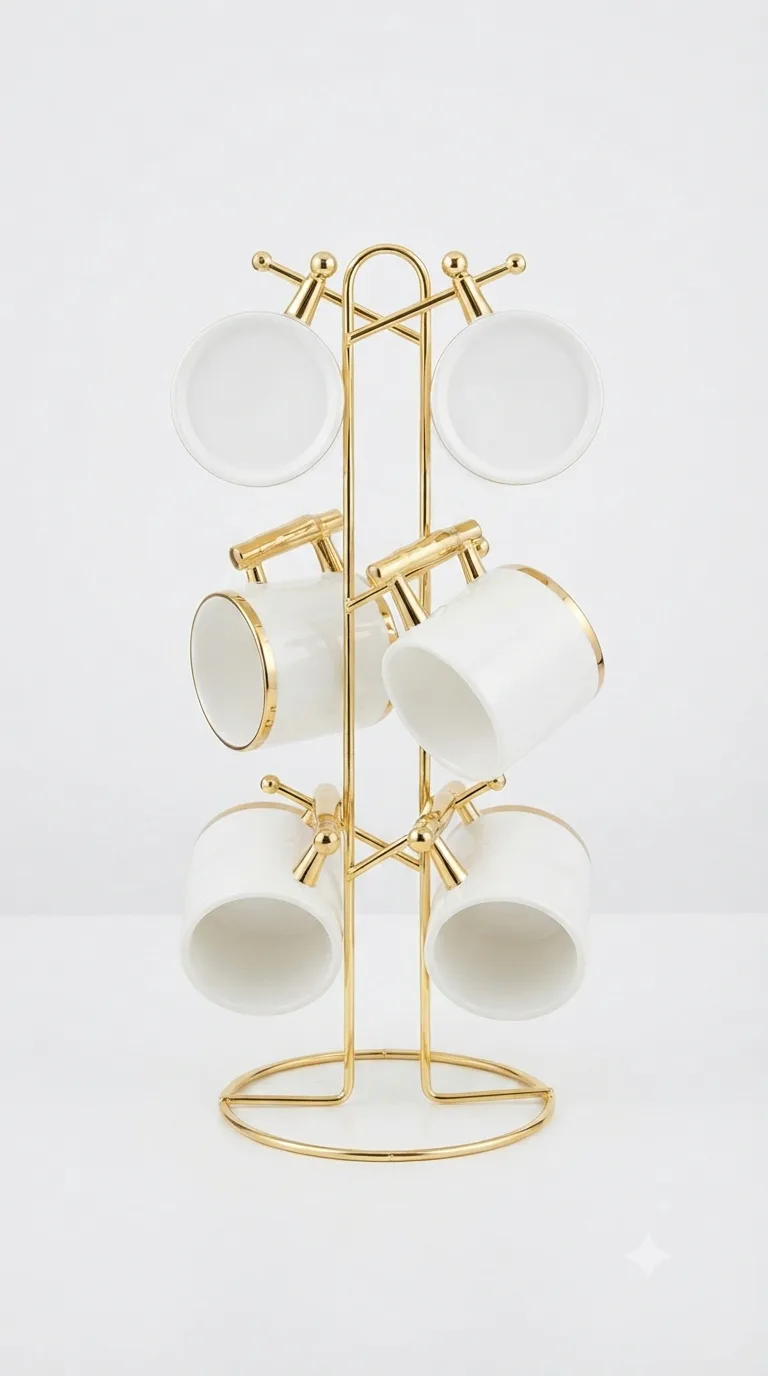 Signature Ceramic Tea Mug Collection With Stand-16741-90 — White