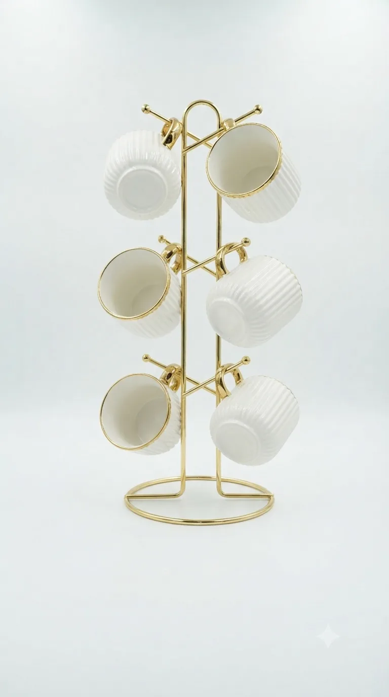Signature Ceramic Tea Mug Collection With Stand-16741-91 — White