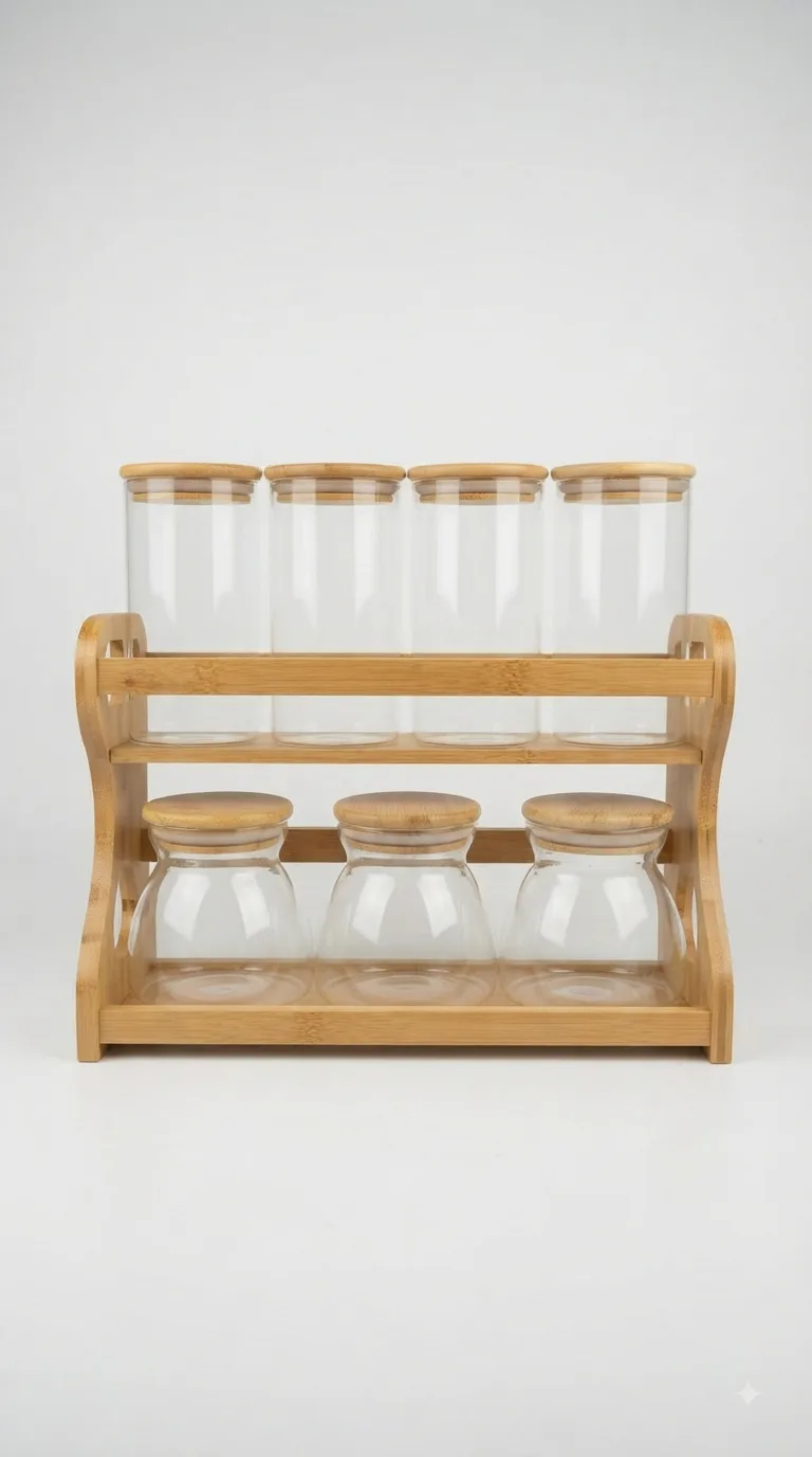 Bamboo Heritage Premium Spice Jar Collection-16741-78 — white