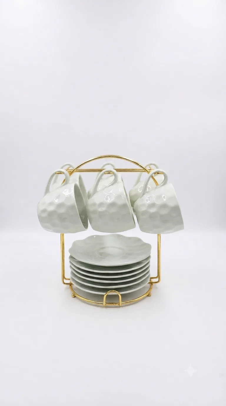 Signature luxury ceramic tea set collection-16187-37 — Light Green