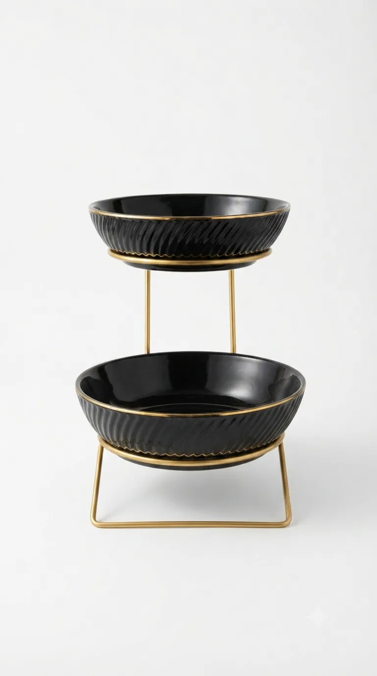 Luxury Ceramic Table Serving Dish-16741-87 — Black