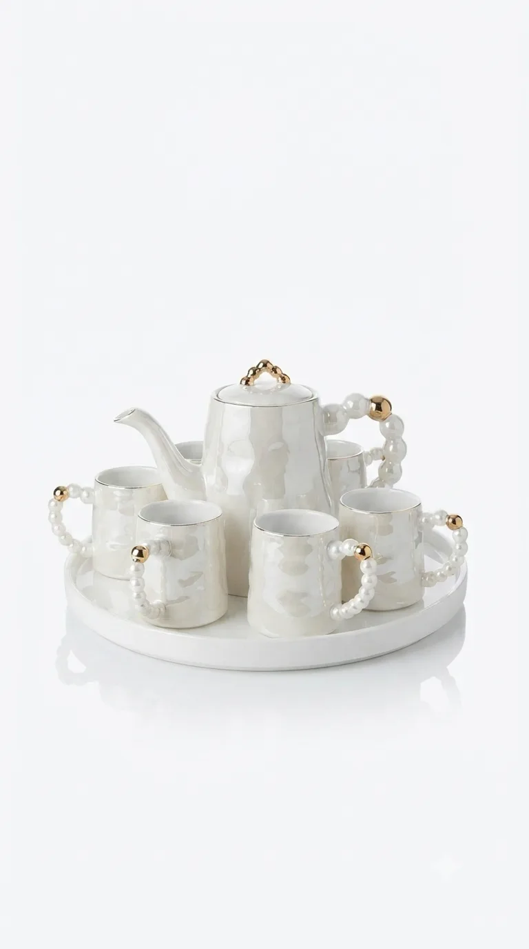 Vintage Elegance Classic Tea & Coffee Set-16187-5(White) — white