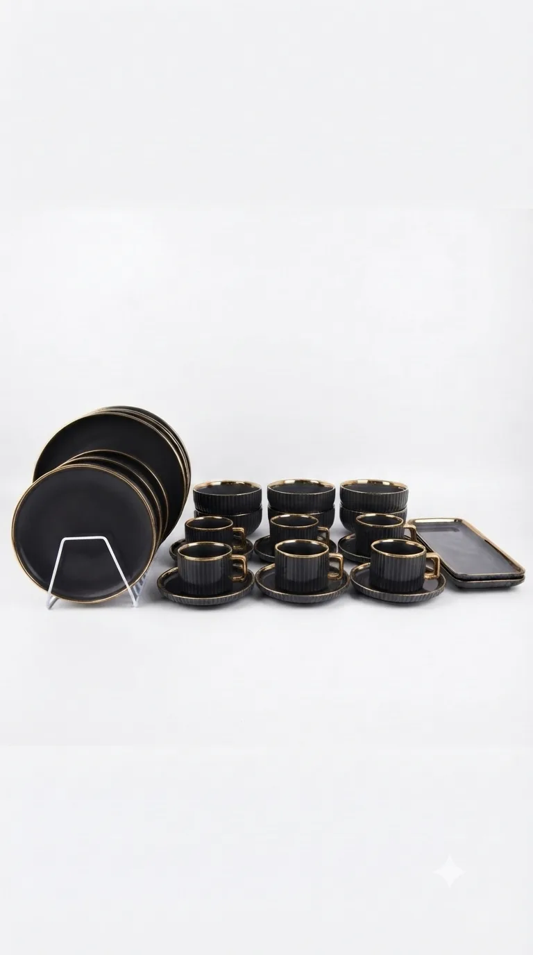 Premium Dinner Set for Elegant Dining Experiences-16741-106 — Black