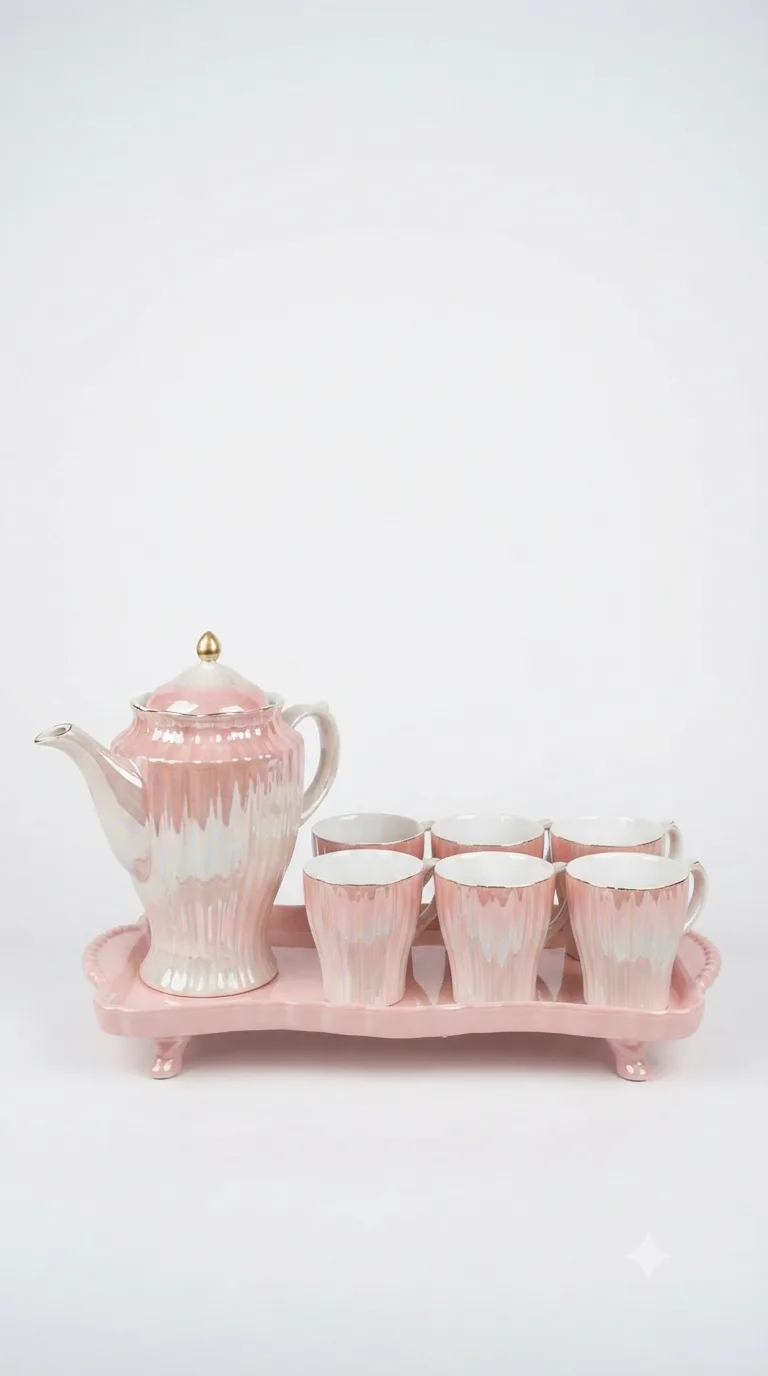 Vintage Elegance Classic Tea & Coffee Set-16187-23 — pink