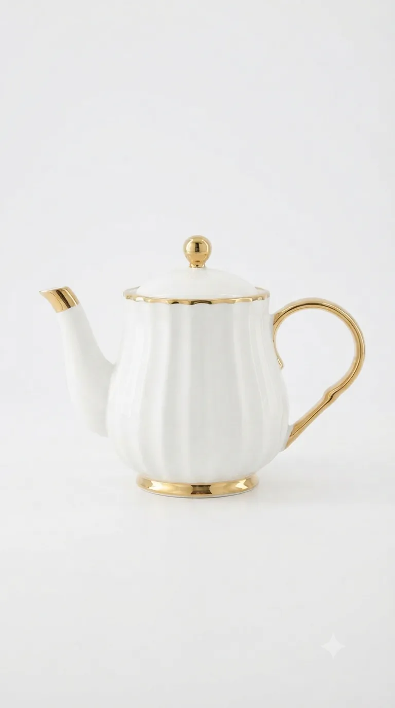 Classic Tea Serving Jug With Premium Finish & Design-16741-125 — White