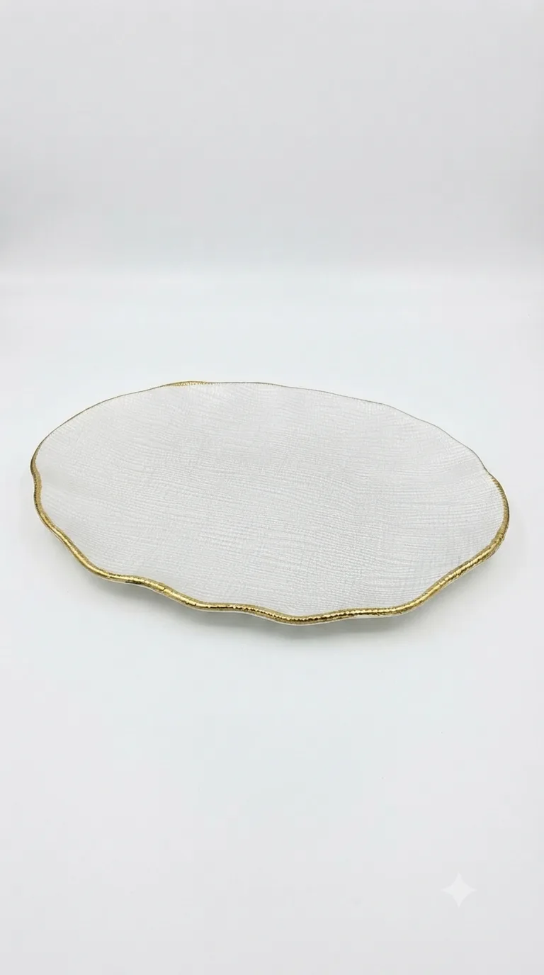 Premium Decorative Dining & Serving Tray-ML-1633 — White