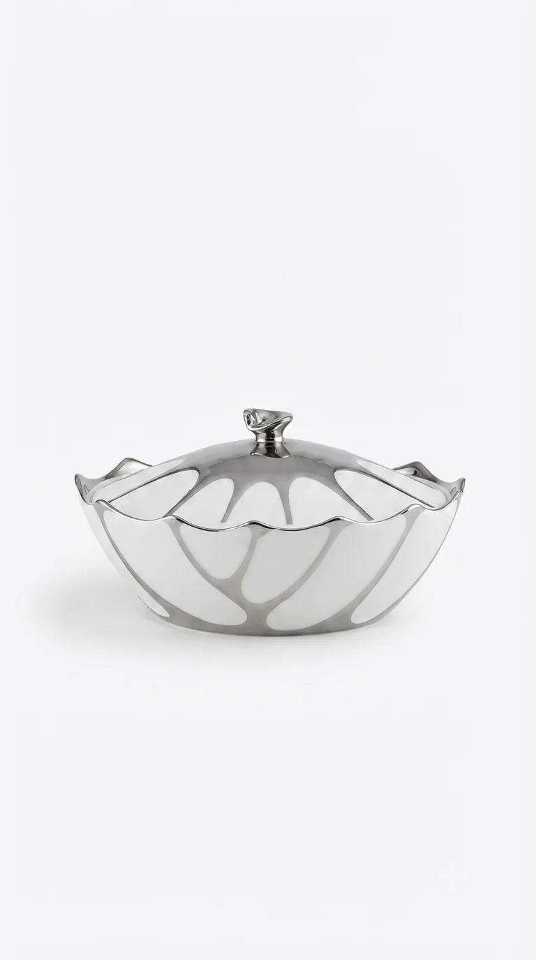 Luxury Ceramic Table Serving Dish-WH135-3S-Big — White · Big