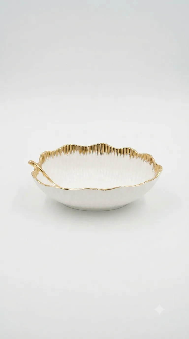 Premium Decorative Dining & Serving Tray-LX-6054-3G-Medium — White · Medium