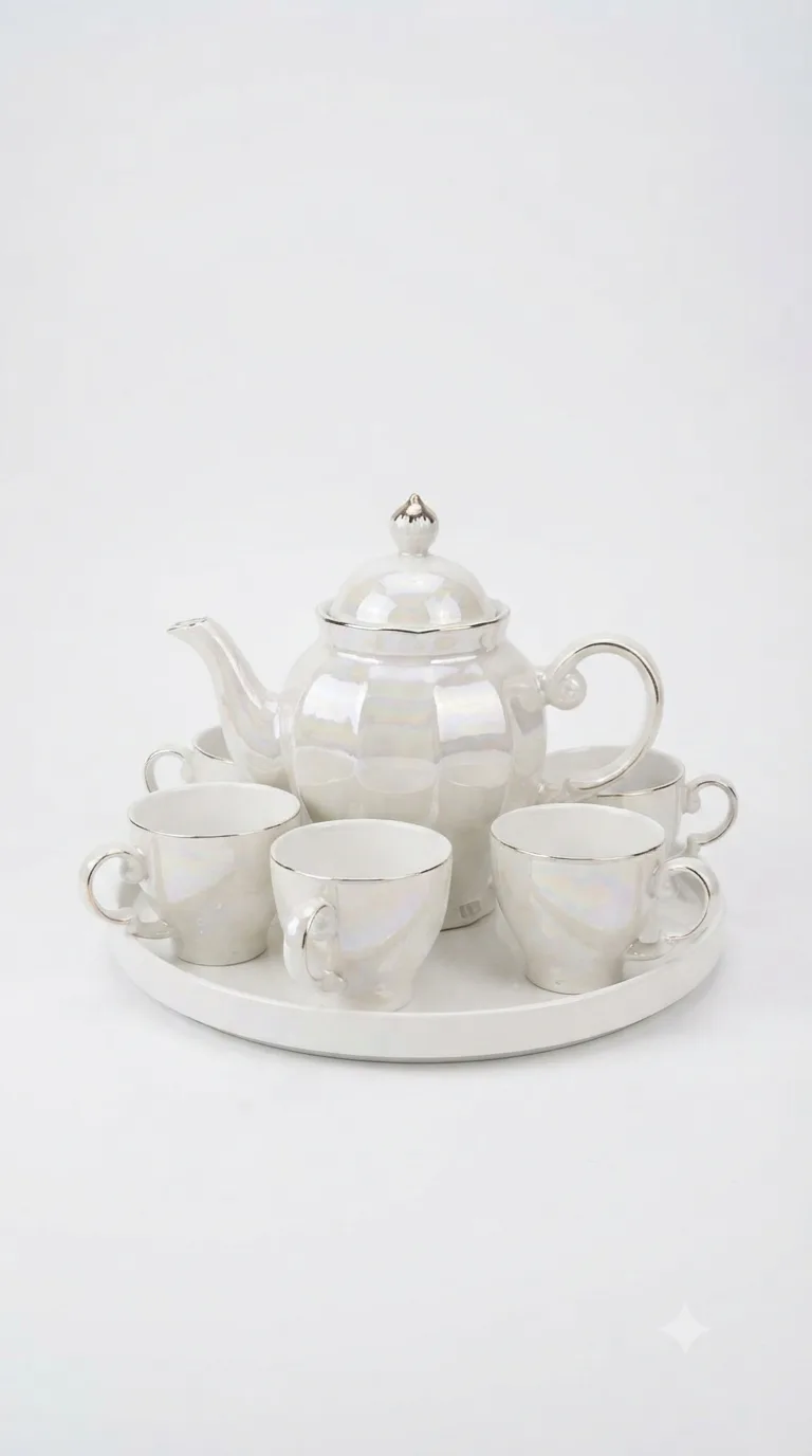 Vintage Elegance Classic Tea & Coffee Set-16187-6 — white