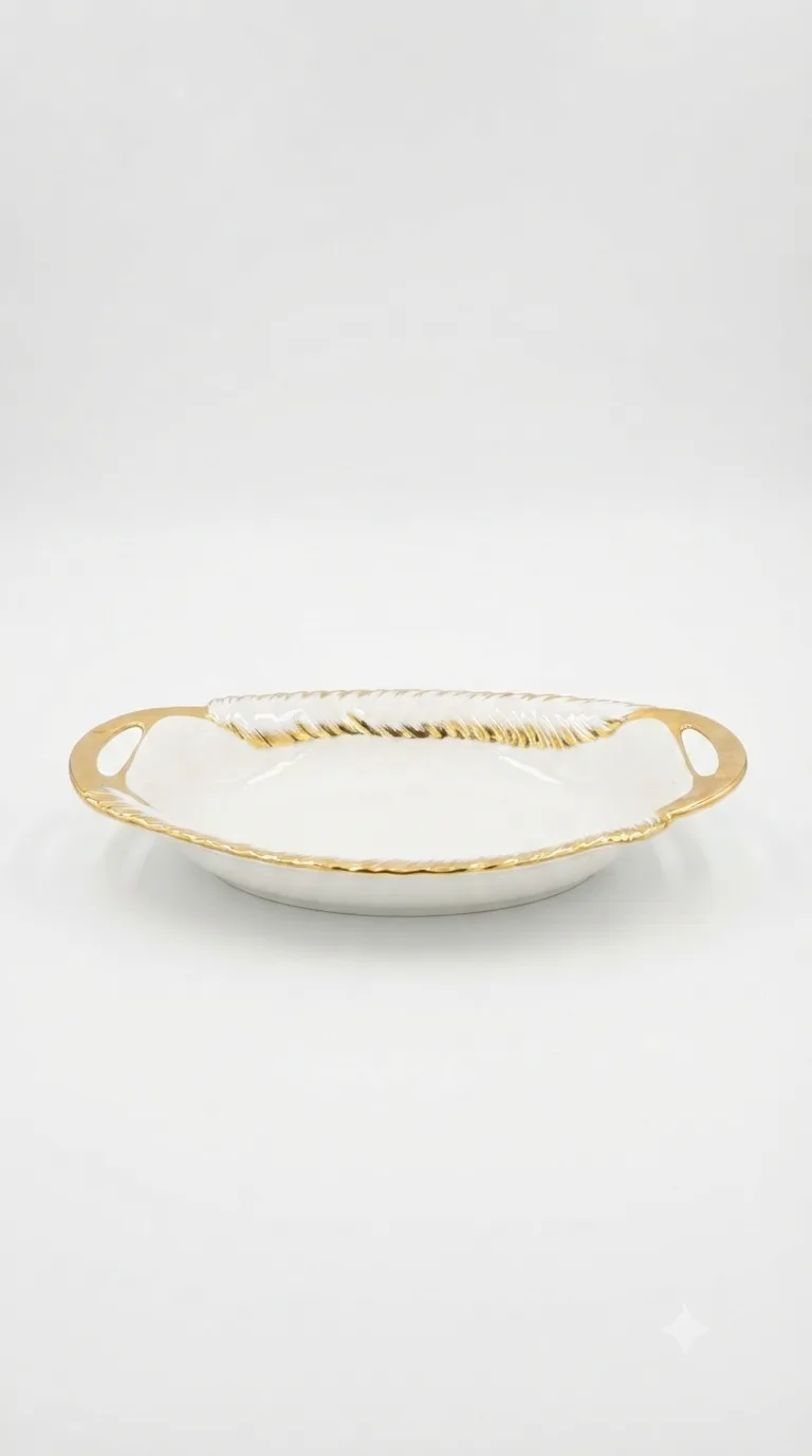 Premium Decorative Dining & Serving Tray-ML-1632 — White